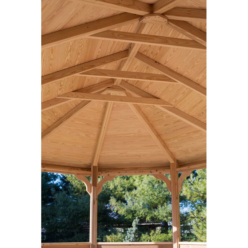 Yardcraft 18 Ft W X 12 Ft D Solid Wood Patio Gazebo Wayfairca